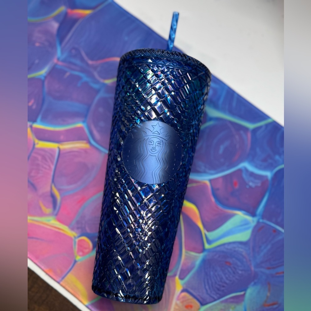 EUC Azure Jeweled Starbucks 24 oz Tumbler - No. America Release 2022